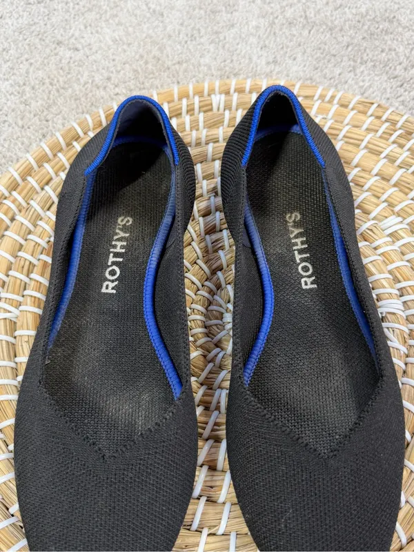 Rothy’s Women’s The Point II Knit Flat Shoes Comfort Washable in Black 8.5 - Image 4