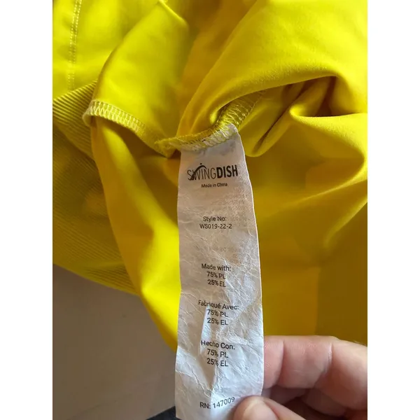SwingDish Yellow Golf Skort Skirt Shorts Size Small Stretch Athletic Pockets - Image 10