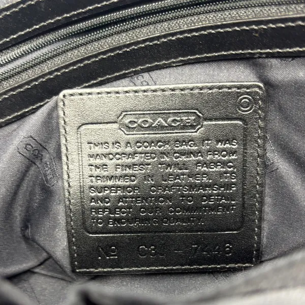 Coach Navy and Black Shoulder Bag - Image 5