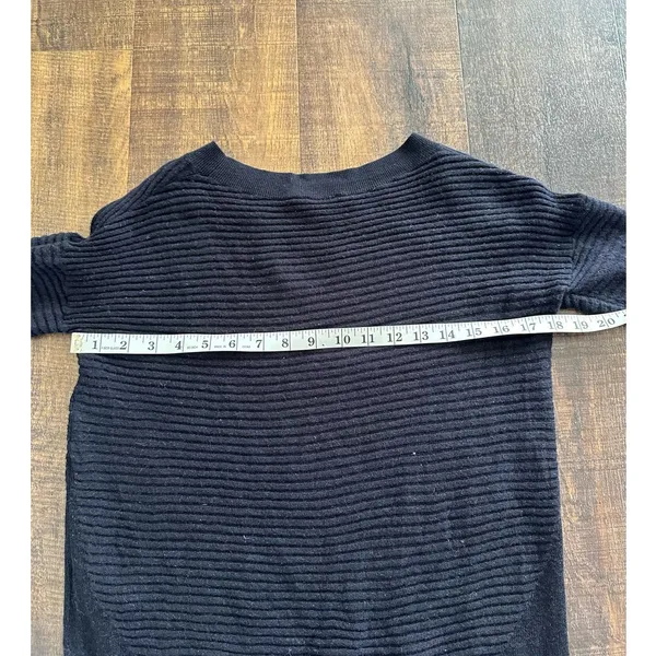 COS 100% Wool Black Textured Knit Sweater Pullover Women’s Small - Image 5