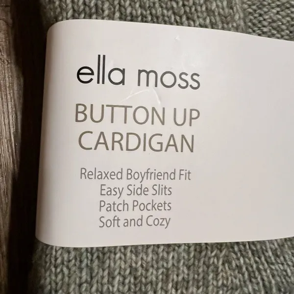 NWT ELLA MOSS Cardigan‎ Sweater XXL Green Buttons Pockets V-neck Soft Cozy Layer - Image 8