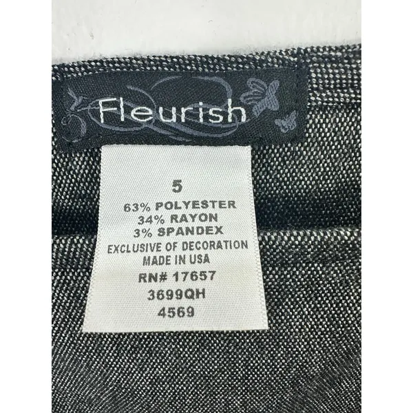 Fleurish Mini Dress Womens 5 Grey Sleeveless Square Neck Buckle‎ Detail 90s Y2K - Image 2