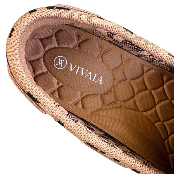 VIVAIA Jackie Square Toe Loafers Animal Print Size 9.5 Slip On Flats - Image 5