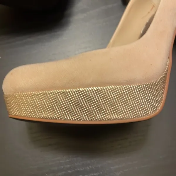 Rachel Roy Suede Platform Heels - Women 8 - Tan - Image 5