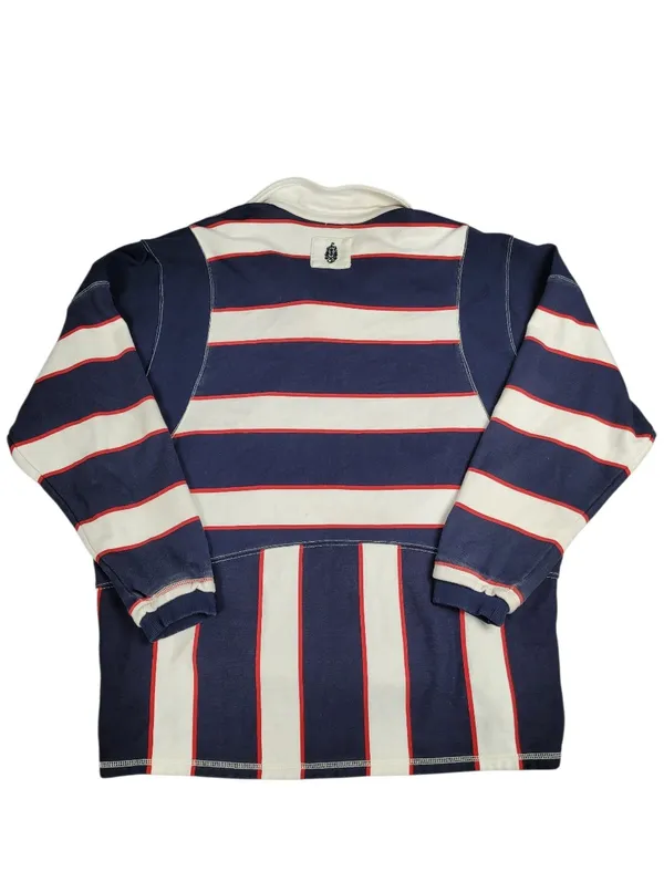 Free People Work It Out Printed Rugby Striped Pullover Sweatshirt Sz S - Image 14
