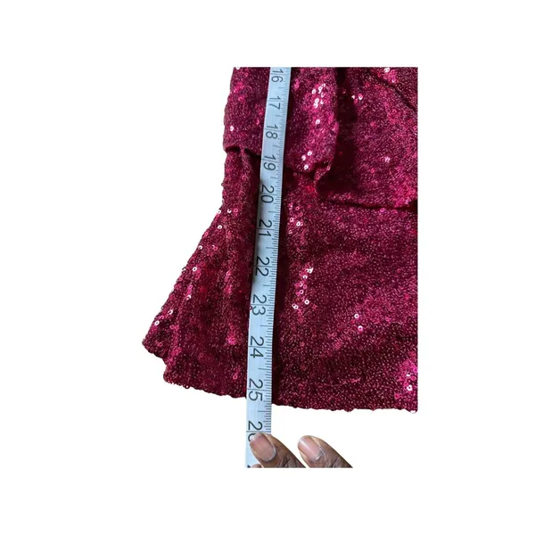 Venus Womens Sequin Romper V-Neck Spaghetti Strap Size L Sparkly Glam Party NEW - Image 10