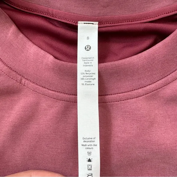 NWT Lululemon Perfectly Oversized Cropped Crew Softstreme Mulled Wine - Image 7