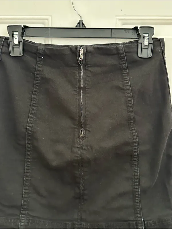 Free People Black Denim Mini Skirt - Women's Classic A-Line - Image 10