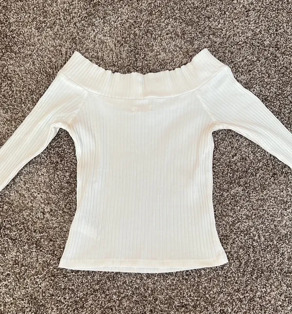 Silence + Noise White Ribbed Top - Image 6