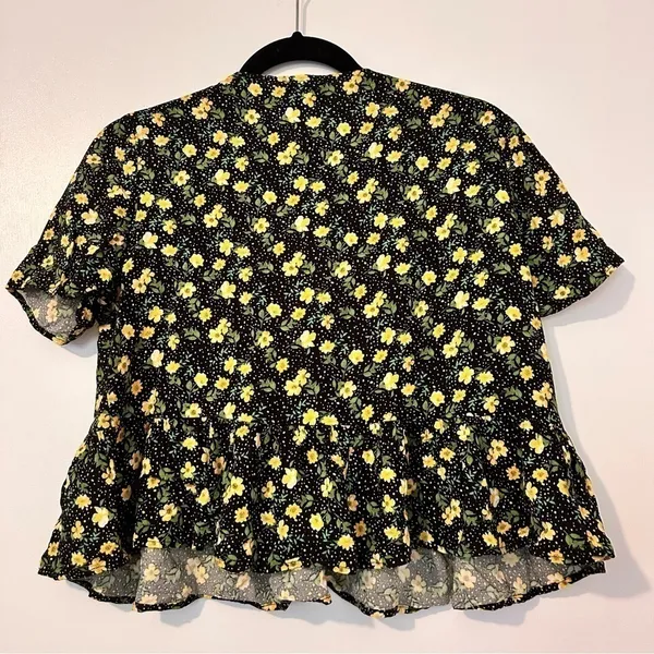 ASOS Floral Print Flutter Sleeve Blouse - Image 3