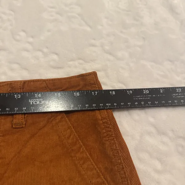 Old Navy Skirt Women 12 Brown Corduroy Cotton Stretch Zip - Image 7