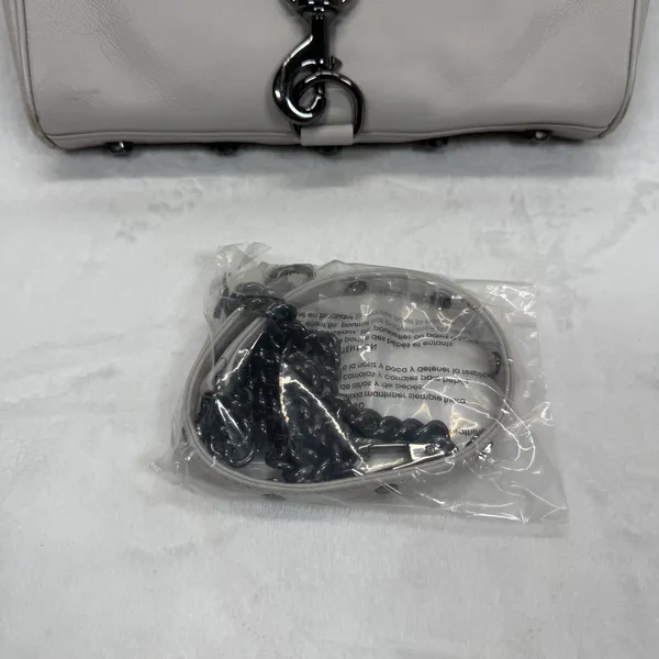 Rebecca Minkoff Crossbody Bag Leather Silver Hardware Pale Gray Small‎ - Image 2