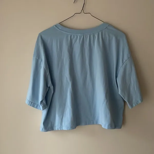 Cropped boxy tee shirt size L Blue Size L - Image 4