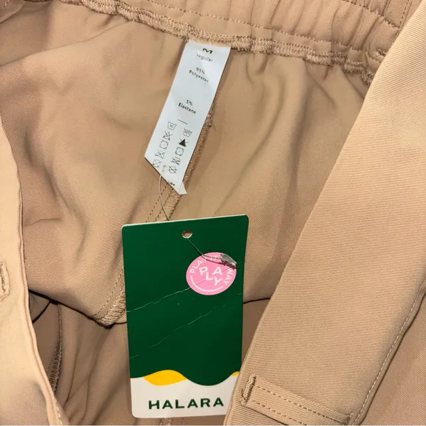 Halara High Waisted Zipper Pocket Shirred Straight Leg Work Pants - Image 5