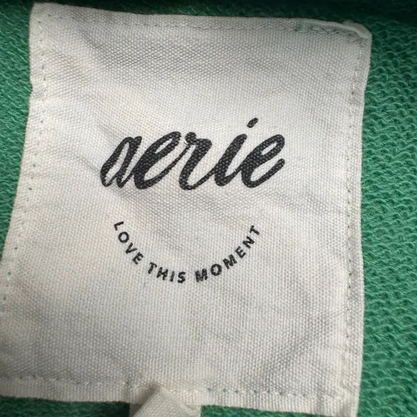 Aerie Green Ski Resort Crewneck Sweatshirt XS‎ oversized - Image 3