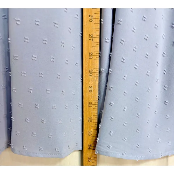 Simplee Smocked Bodice ChiffonMidi Dress‎ Sz L Light Blue Cottage Party NWT - Image 7
