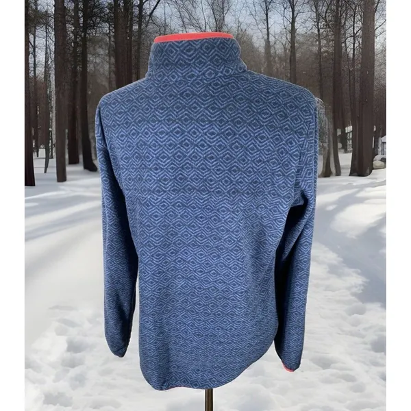 Columbia Women's SIZE LG Half Snap Mountain Side Diamond Printed Fleece Pullover - Image 4