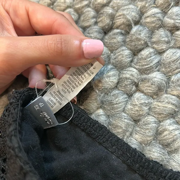 Aerie Black Crochet Bandeau‎ Top Size XS - Image 6