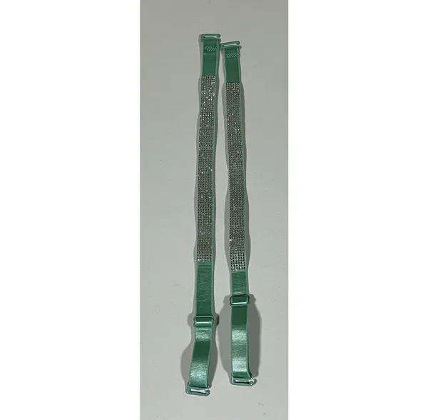 Blue Diamond Bra Straps Hosiery Lingerie Fashion Accessory Matching Pair Set 💎 - Image 4