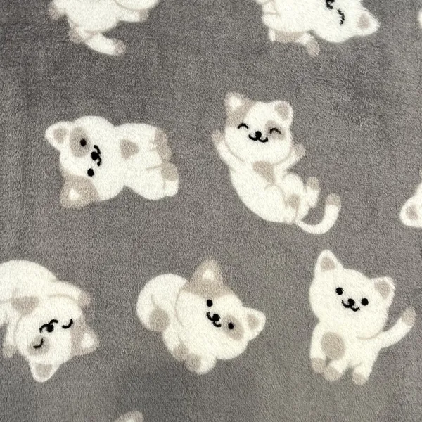 Penti Womens M Puppy Dog Print Gray Pajama Set Soft Cozy Winter - Image 6