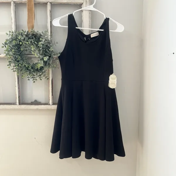 NWT Altar'd‎ State Dress Black Lace Up Back Size M Fit And Flare Skater Cocktail - Image 2
