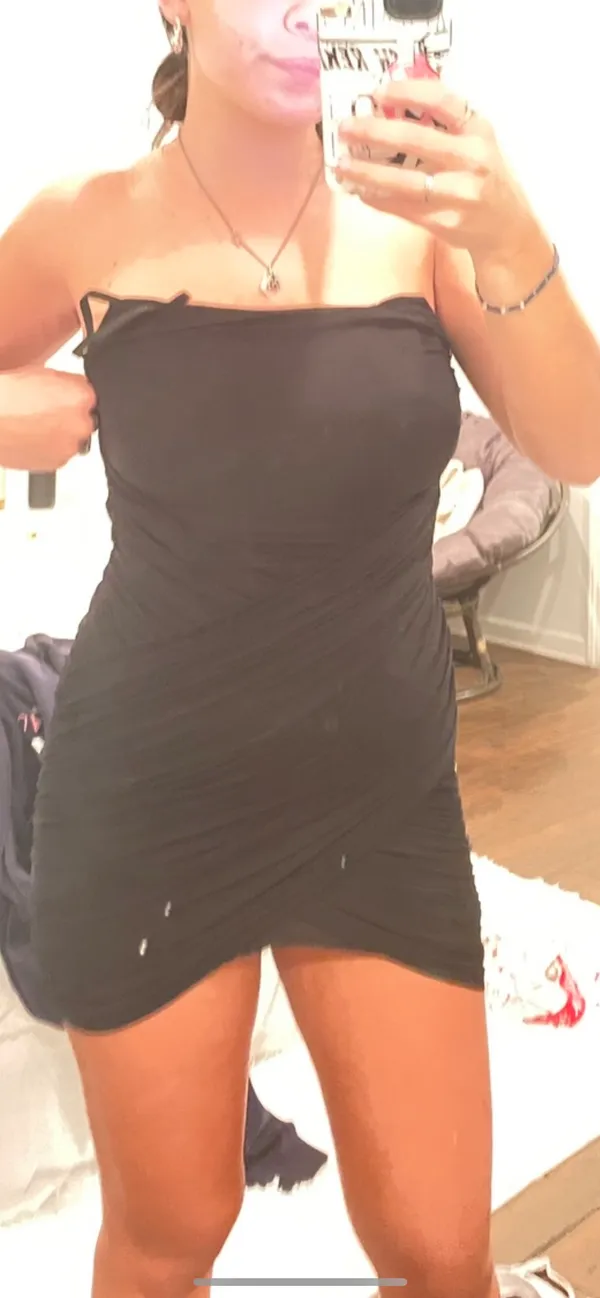Windsor Black Mini Dress - Image 2