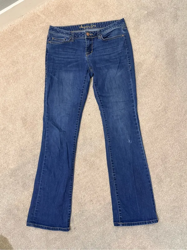 American Rag Y2K Dark Wash Low Rise Bootcut Jeans Size 7 - Image 2