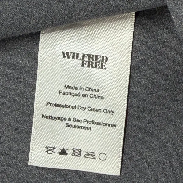 Wilfred Free Aritzia Gray Mini Skirt Size Large Elastic Waist Draped Skirt - Image 4