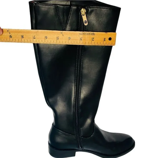 Tommy Hilfiger Womans 7.5 Twiyris Knee High Boots Black Cushioned Insole Black‎ - Image 8