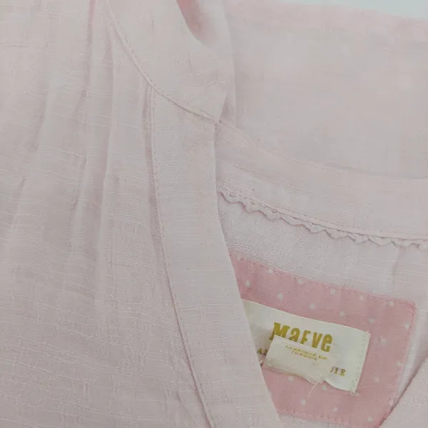 Anthropologie Maeve Tania Sacha Tiered Tunic Dress Pink Babydoll Size Small - Image 8