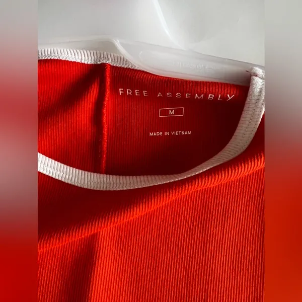 [Free Assembly] Women's Round Neck Short Sleeve T Shirts Orange Size M - Image 13