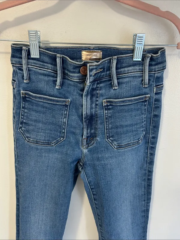 Mother The Patch Pocket Insider Ankle in Happy Pill - Image 5