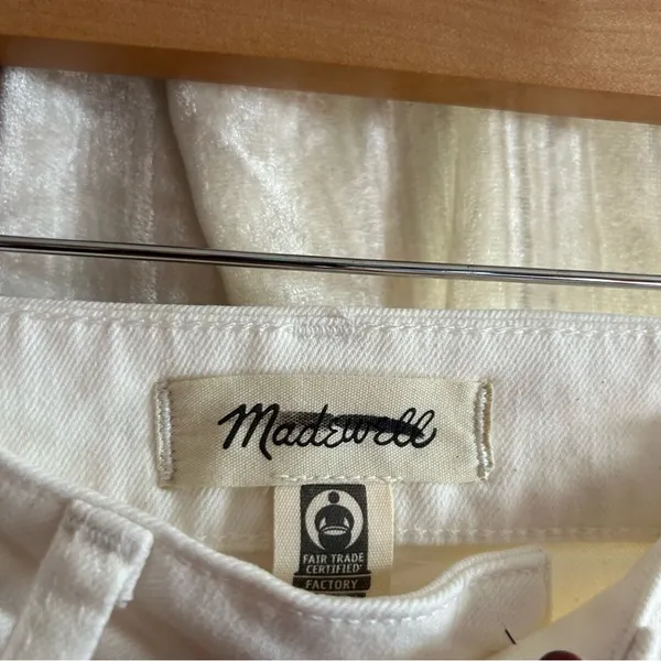Madewell The Petite Curvy Perfect Vintage‎ Jean White Denim NWT Size 24P - Image 5