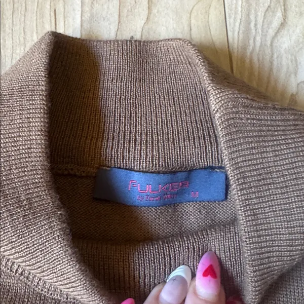 Brown Turtleneck Sweater for Women - Image 2