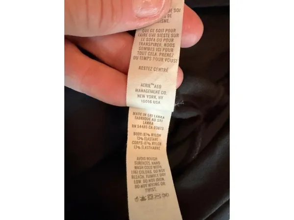 Offline By Aerie Black High-Waisted Foldover Yoga Pants Womens S Stretch Flare - Image 5