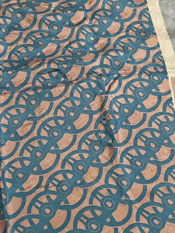 100% silk Porsche scarf Blue - Image 8