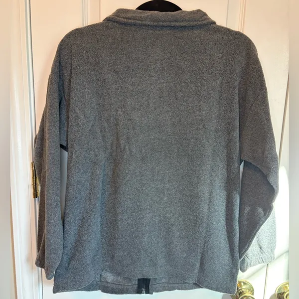 Team USA Olympics Fleece Jacket Gray Zip Up Womens Medium - Image 5