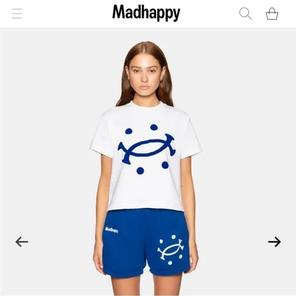 Madhappy Buddy Heritage Shorts‎ Cotton Embroidered Royal Blue M GUC - Image 8