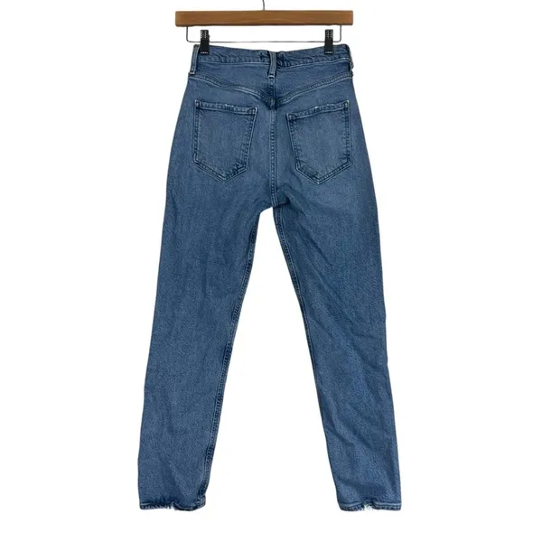 Agolde High Rise Riley Crop Jeans in Moor Womens 24 Clean Girl Quiet Luxury - Image 6