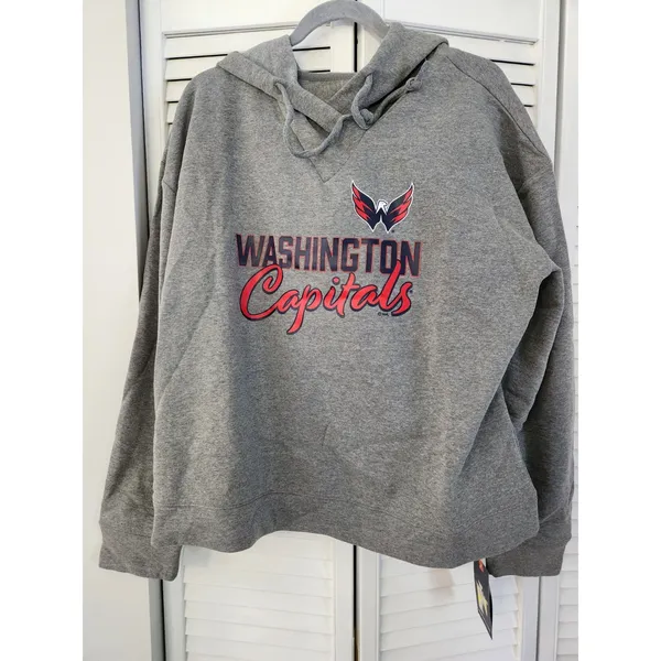 Fanatics Women's‎ XL Washington Capitals Hockey Script Pullover HoodieSweatshirt NHL - Image 11