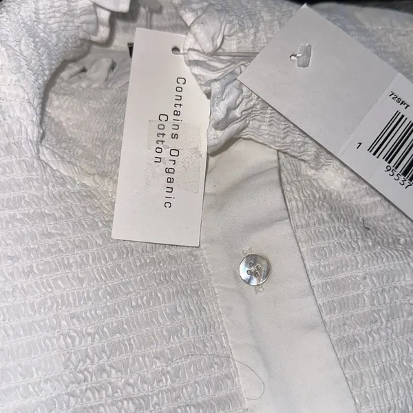 NWT French Connection Organic Cotton Rhodes Poplin Smock Top Blouse - Image 8