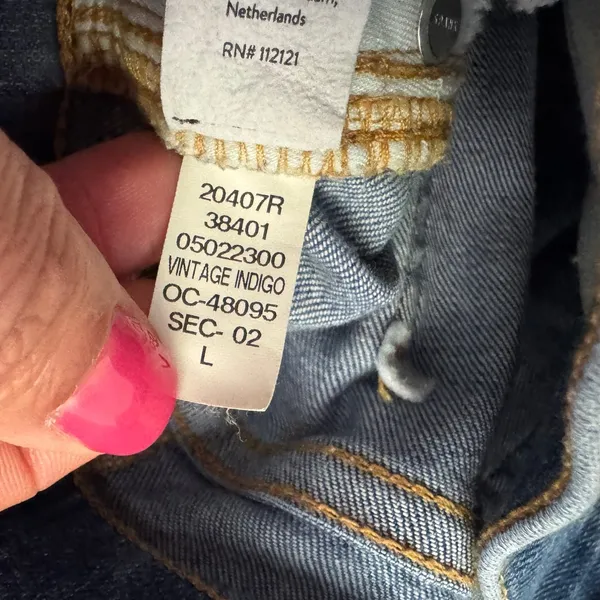 Spanx Seamed Front Wide Leg Jean in Vintage Indigo Size Large - Image 7