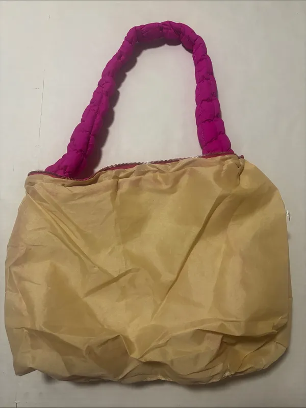 Hot Pink Padded Quilted Crossbody Shoulder Bag Fuchsia Pink Neon Barbie E-Girl - Image 8