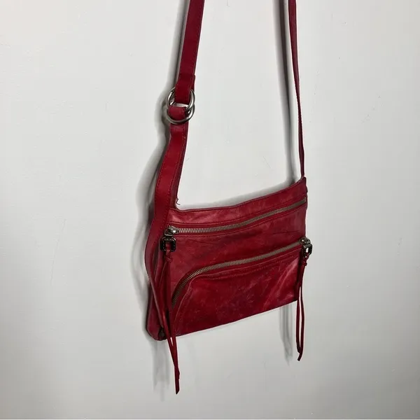 HOBO red‎ leather crossbody bag small size - Image 3