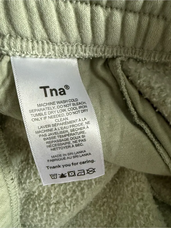 TNA Aritzia Airy Fleece Light Green Lightweight Sweatpants - Image 8