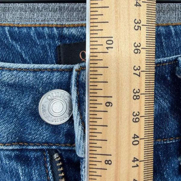 Quince Comfort Stretch High Rise Cropped Wide Leg Denim Jeans Atlantic Blue 25 - Image 9