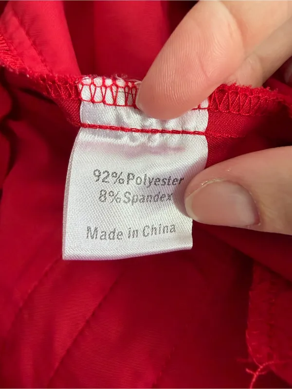 Emerson Lang Wide Leg Red Pants Size L - Image 4