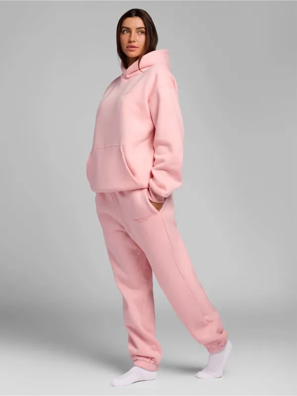 Comfrt Pastel Sweatpants Size Medium Bubblegum Pink Fleece Lined Thick Cozy - Image 2
