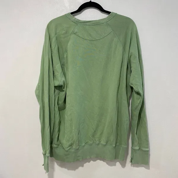 Aerie Take It Easy Tiger Green Sweatshirt Size S Oversized Graphic Crewneck - Image 3