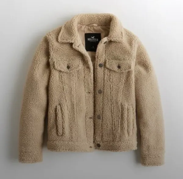 Hollister Teddy Bear Sherpa Trucker Jacket - Image 6